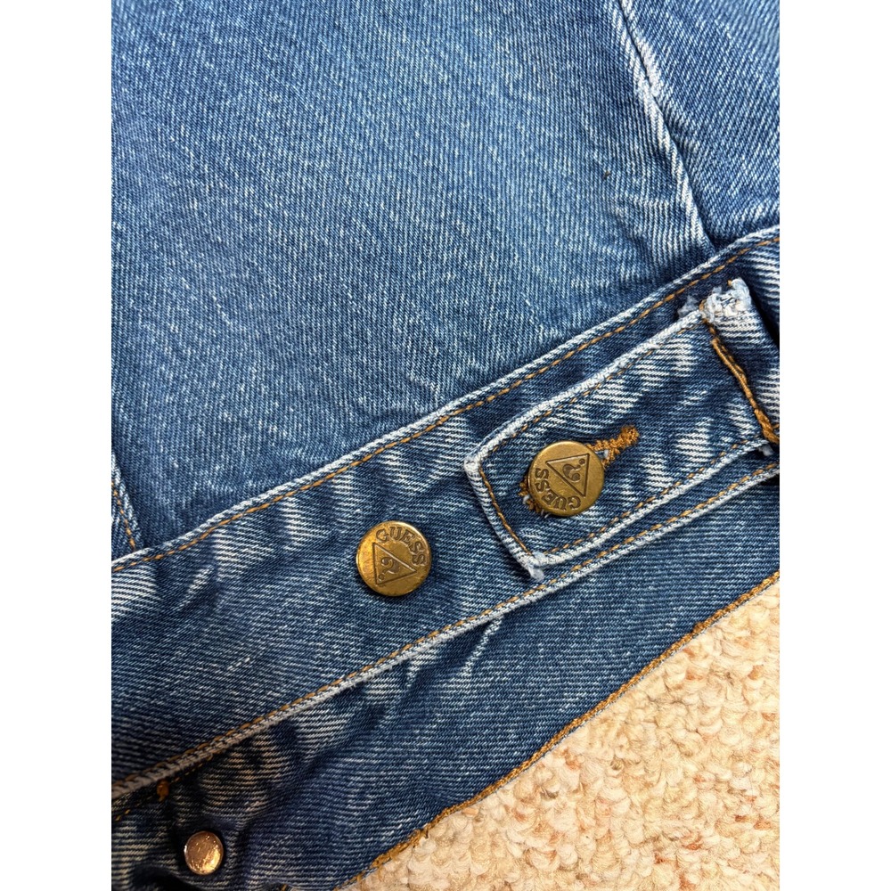 Vintage Guess USA Denim Jacket Georges Marciano Blue Jean Trucker Mens Large L - Picture 5 of 10